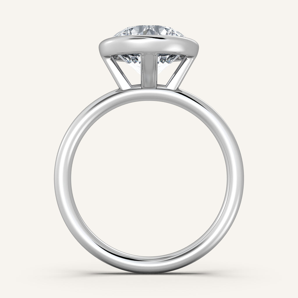 Continu Bezel Set | 18k White Gold