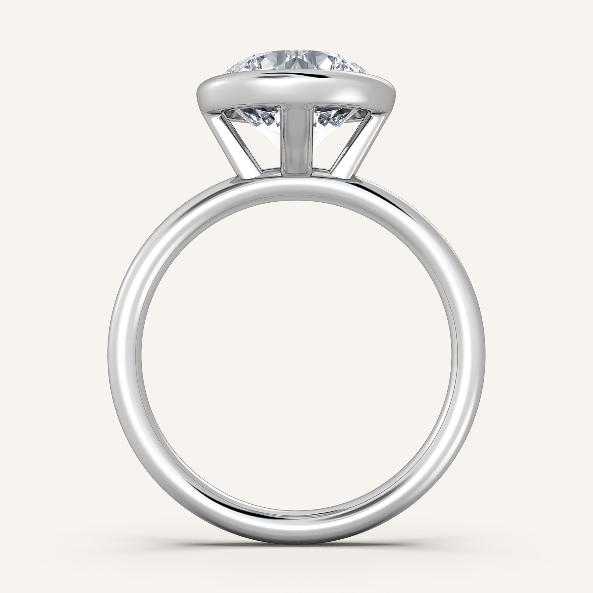 Continu Bezel Set | 18k White Gold