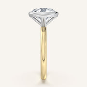 Image for Round Bezel Set Engagement Ring | 18k Two Tone