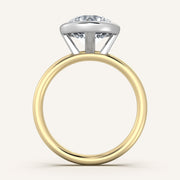 Image for Round Bezel Set Engagement Ring | 18k Two Tone