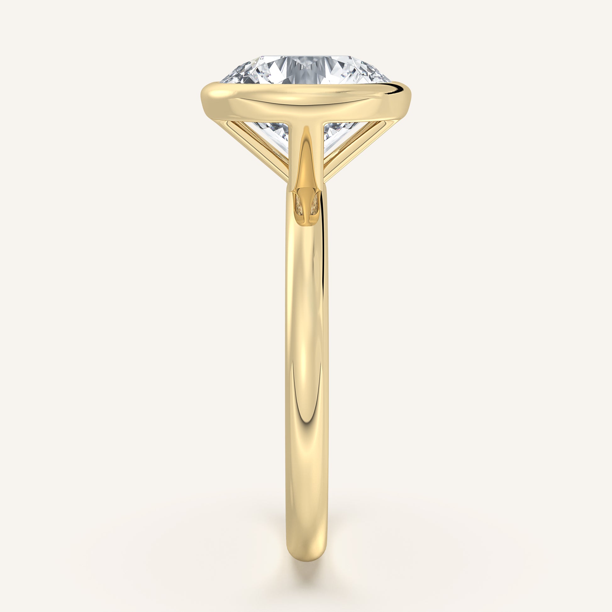 Continu Bezel Set | 14k Yellow Gold