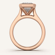 Image for Emerald Cathedral Bezel Set Engagement Ring | 18k Rose Gold
