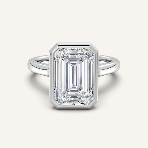 Cathedral Bezel Set Engagement Ring | Platinum
