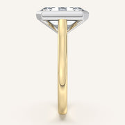Image for Emerald Cathedral Bezel Set Engagement Ring | 18k Two Tone