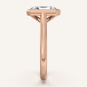 Image for Radiant Cathedral Bezel Set Engagement Ring | 18k Rose Gold