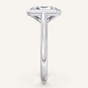 Image for Radiant Cathedral Bezel Set Engagement Ring | 18k White Gold