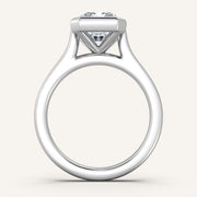 Image for Radiant Cathedral Bezel Set Engagement Ring | 14k White Gold