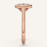 Image for Cushion Cathedral Bezel Set Engagement Ring | 18k Rose Gold