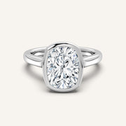 Image for Cushion Cathedral Bezel Set Engagement Ring | 18k White Gold