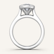 Image for Cushion Cathedral Bezel Set Engagement Ring | Platinum