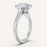 Image for Cushion Cathedral Bezel Set Engagement Ring | Platinum