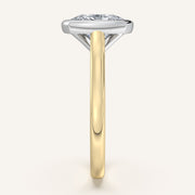 Image for Cushion Cathedral Bezel Set Engagement Ring | 18k Two Tone