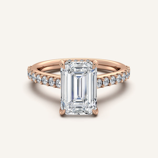 Chateau Hidden Halo Engagement Ring | 14k Rose Gold