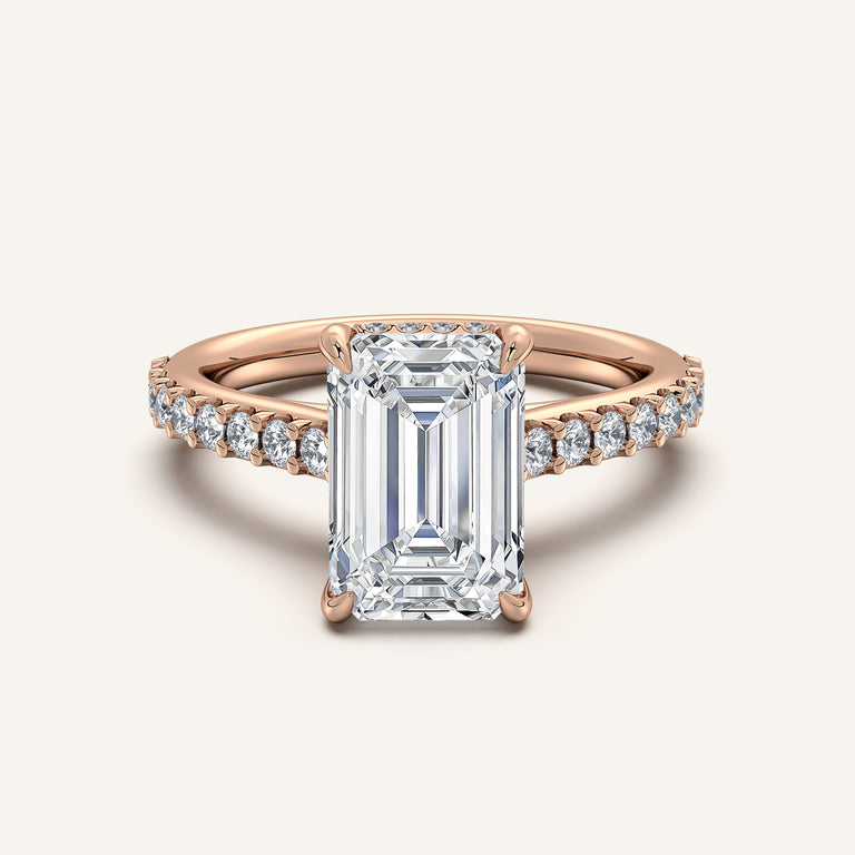 Image for Chateau Hidden Halo Engagement Ring | 18k Rose Gold