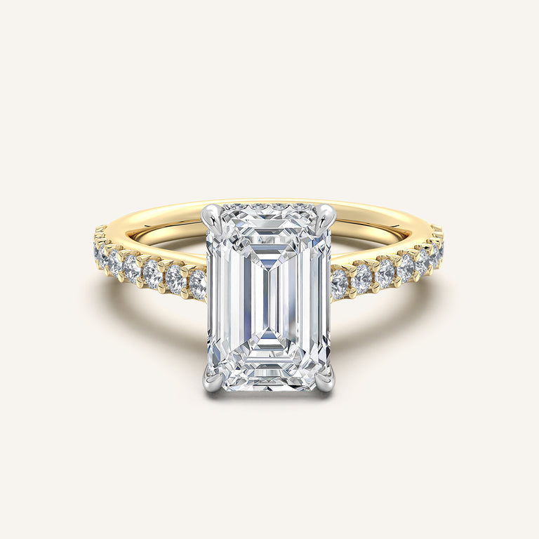 Image for Chateau Hidden Halo Engagement Ring| 14k Two Tone