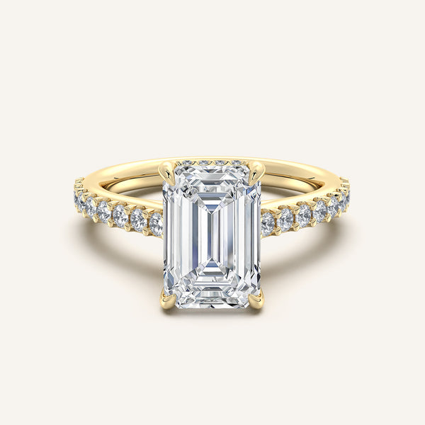 Chateau Hidden Halo Engagement Ring | 18k Yellow Gold