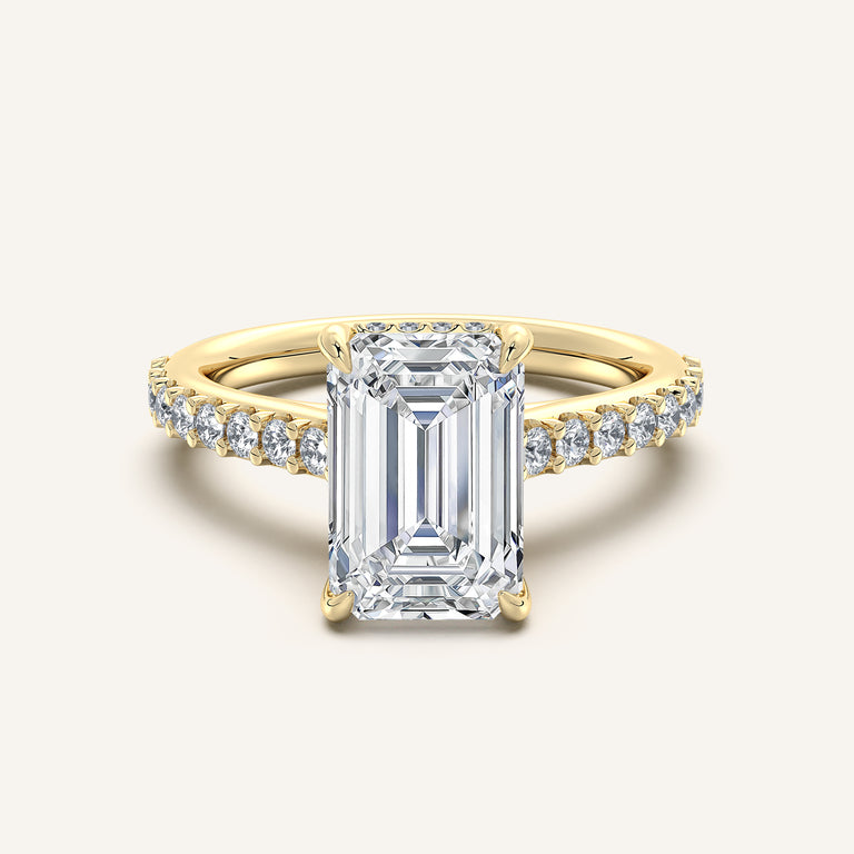 Image for Chateau Hidden Halo Engagement Ring | 18k Yellow Gold