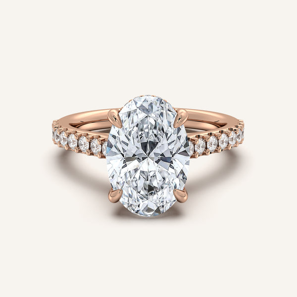 Chateau Hidden Halo Engagement Ring | 14k Rose Gold
