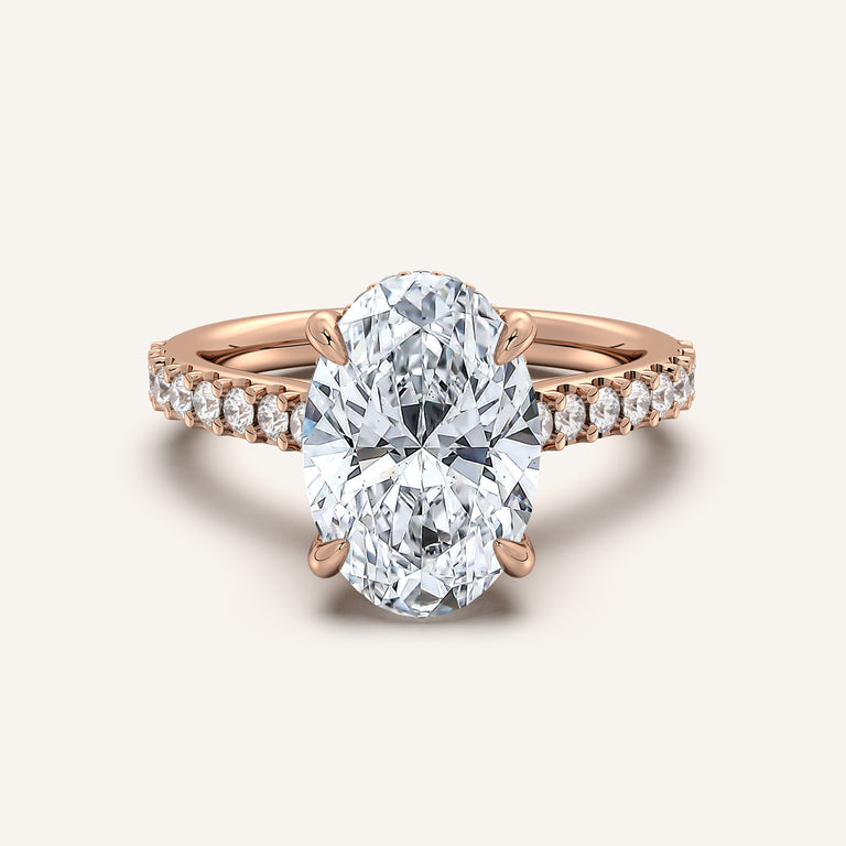 Image for Chateau Hidden Halo Engagement Ring | 14k Rose Gold