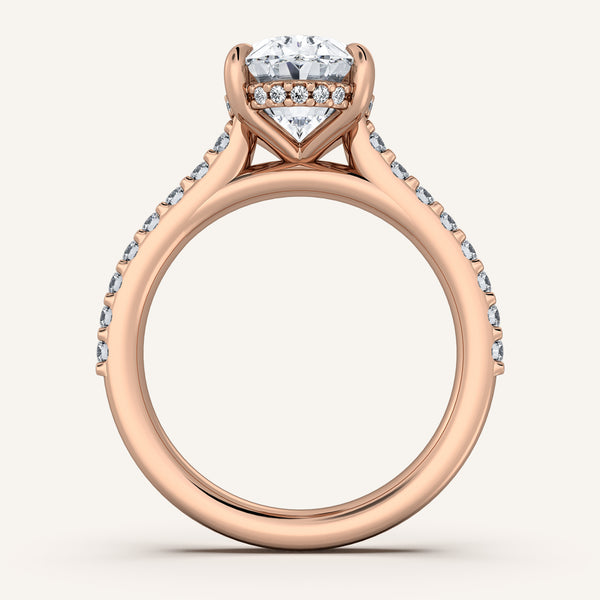 Chateau Hidden Halo Engagement Ring | 14k Rose Gold