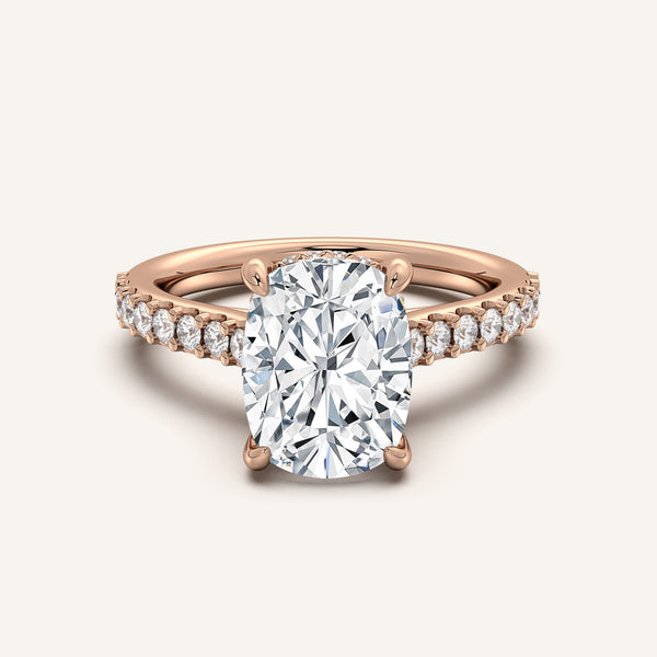 Chateau Hidden Halo Engagement Ring | 14k Rose Gold