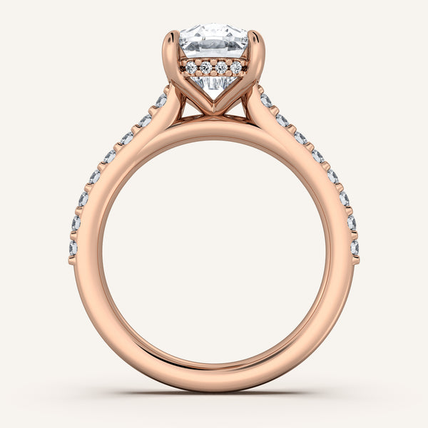 Chateau Hidden Halo Engagement Ring | 14k Rose Gold