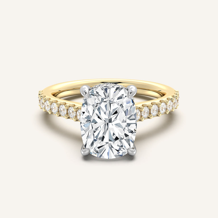 Image for Chateau Hidden Halo Engagement Ring | 14k Two Tone
