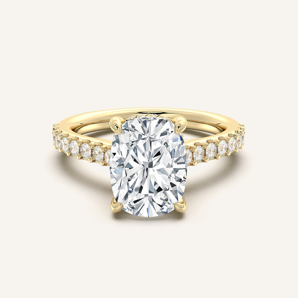 Chateau Hidden Halo Engagement Ring | 14k Yellow Gold