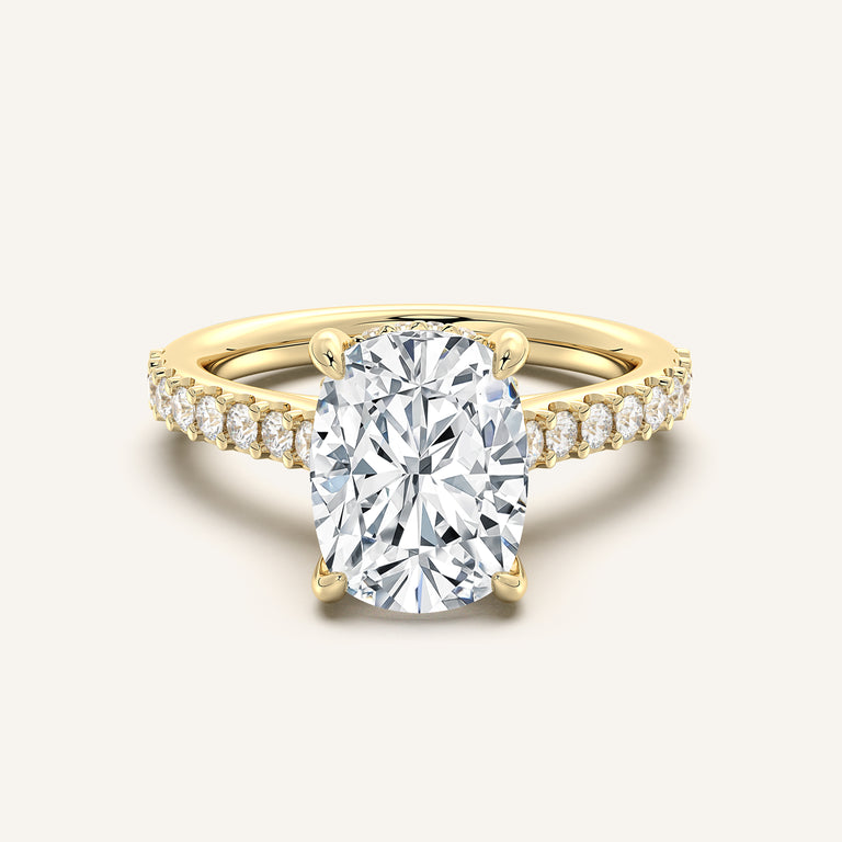 Image for Chateau Hidden Halo Engagement Ring | 14k Yellow Gold