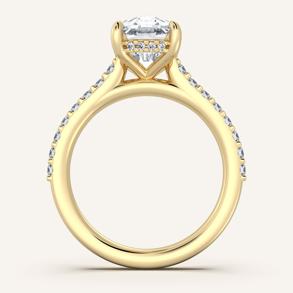 Chateau Hidden Halo Engagement Ring | 14k Yellow Gold