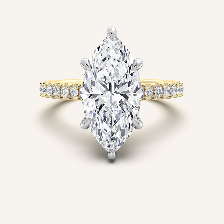Image for Chateau Hidden Halo Engagement Ring | 18k Two Tone