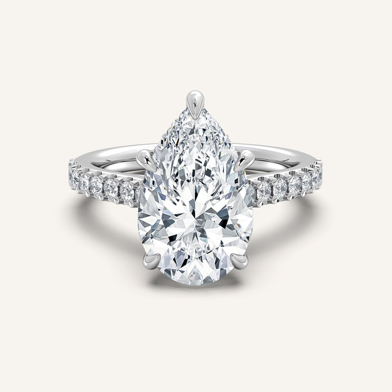 Image for Chateau Hidden Halo Engagement Ring | 14k White Gold