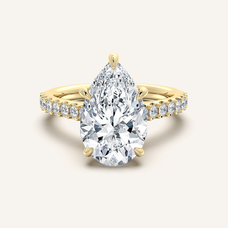 Image for Chateau Hidden Halo Engagement Ring | 18k Yellow Gold