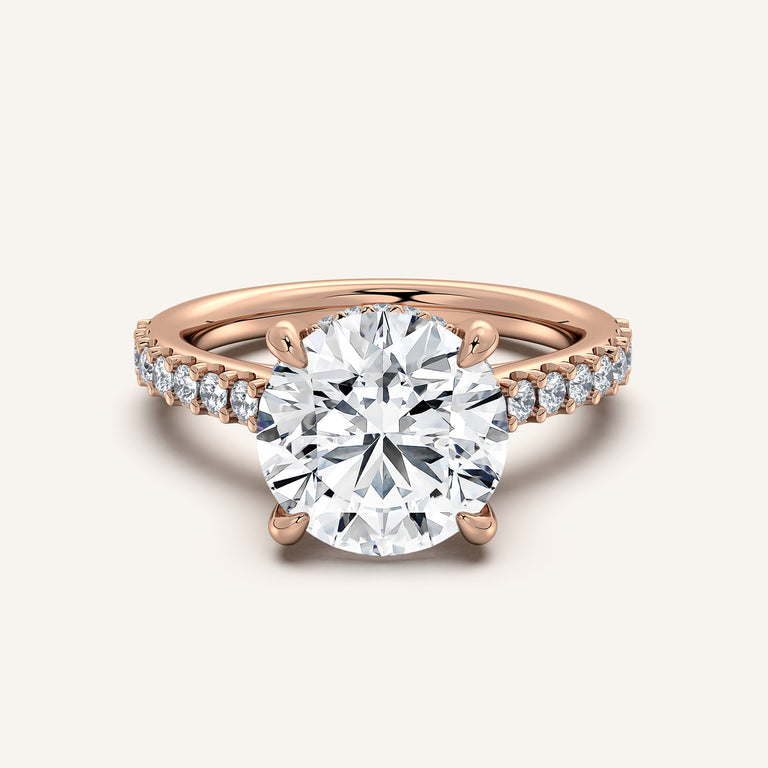 Image for Chateau Hidden Halo Engagement Ring | 14k Rose Gold