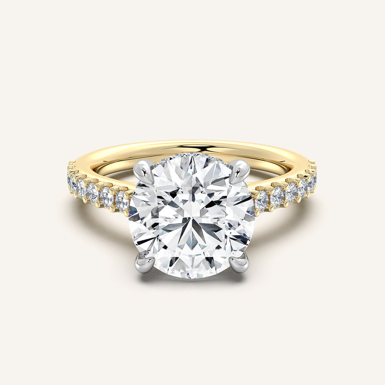 Image for Chateau Hidden Halo Engagement Ring| 14k Two Tone