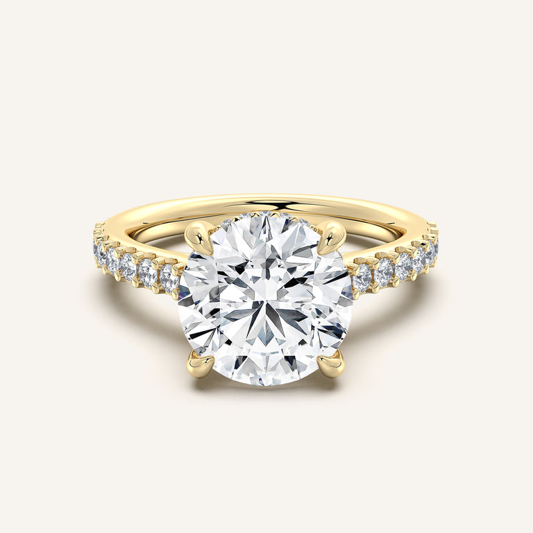 Image for Chateau Hidden Halo Engagement Ring | 18k Yellow Gold