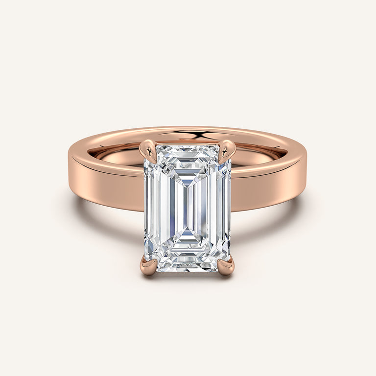 Image for Flat Band Engagement Ring | 18k Rose Gold