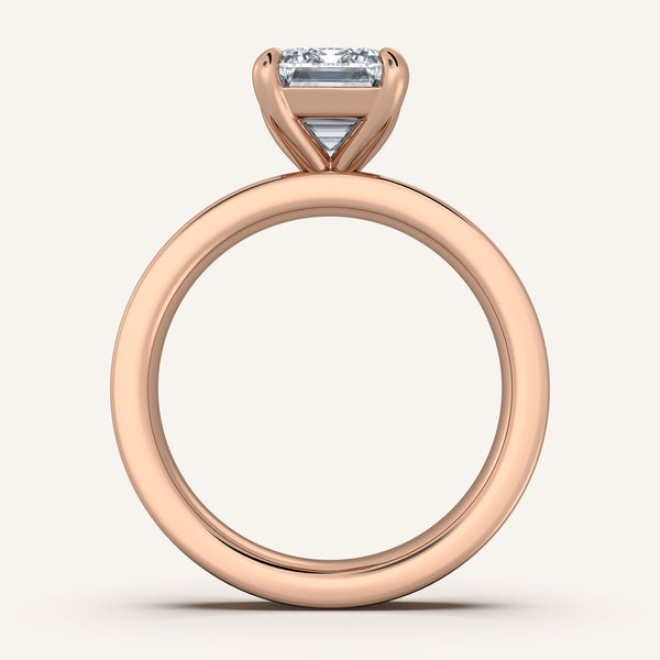 Flat Band Engagement Ring | 18k Rose Gold