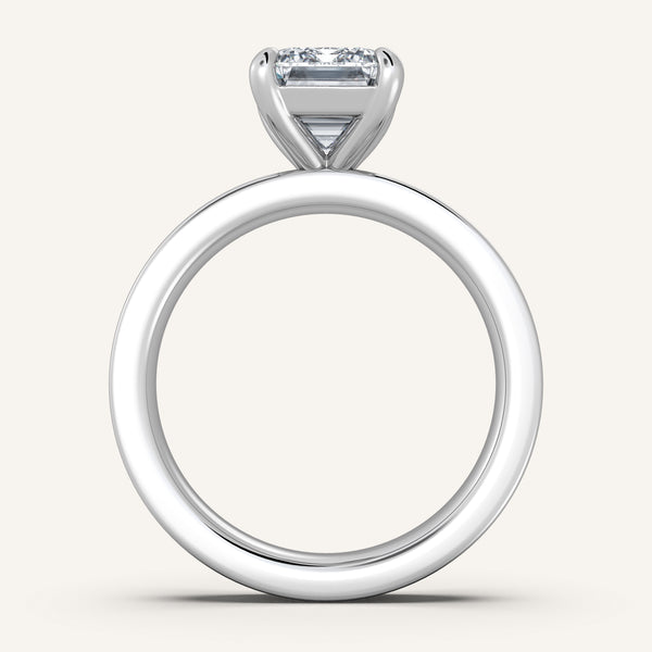 Flat Band Engagement Ring | Platinum