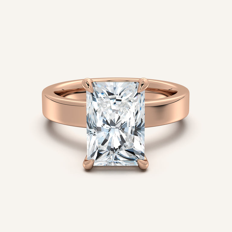 Image for Flat Band Engagement Ring | 14k Rose Gold