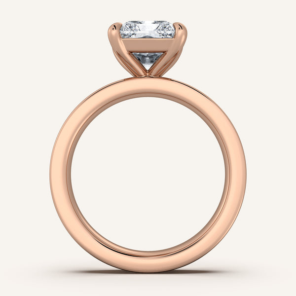 Flat Band Engagement Ring | 18k Rose Gold