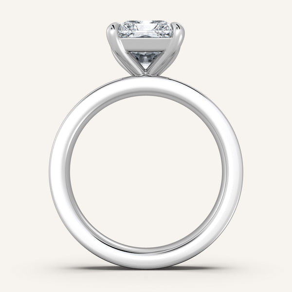 Flat Band Engagement Ring | Platinum