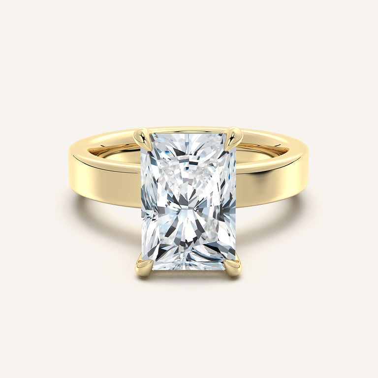 Image for Flat Band Engagement Ring | 14k Yellow Gold