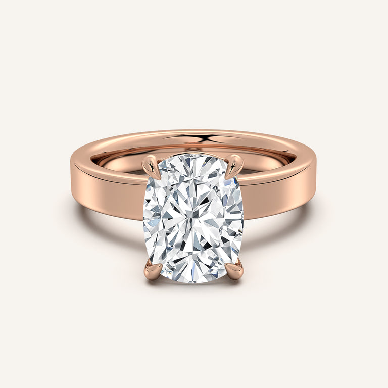 Image for Flat Band Engagement Ring | 14k Rose Gold