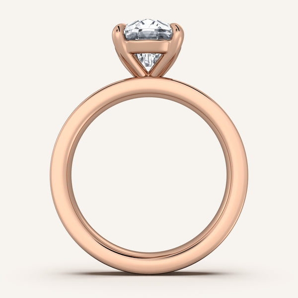 Flat Band Engagement Ring | 14k Rose Gold