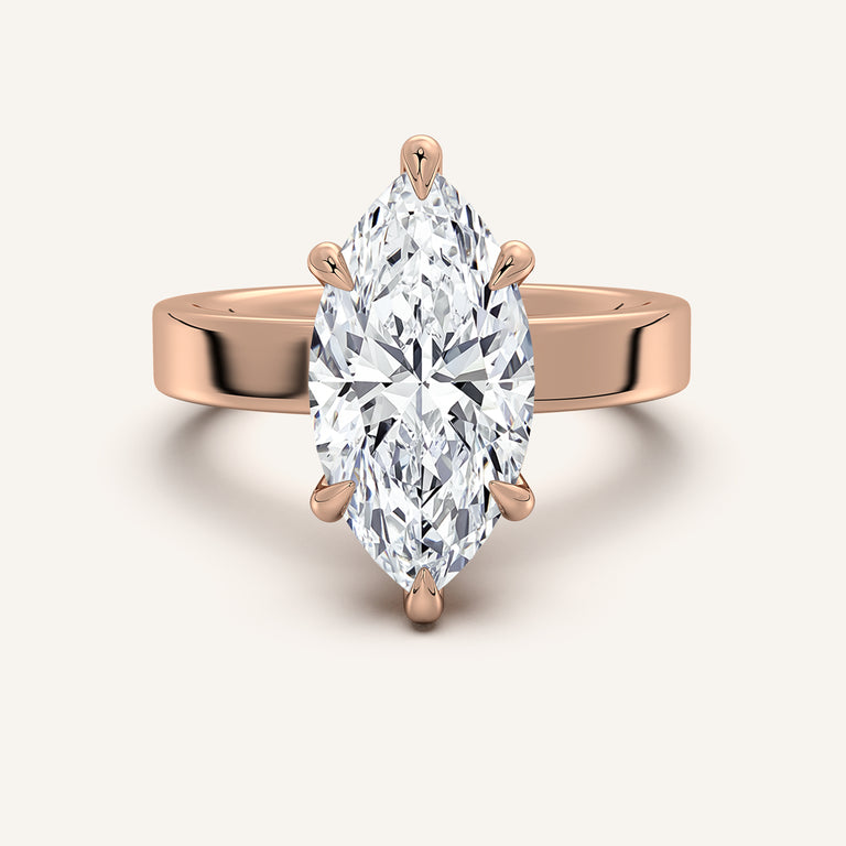 Image for Flat Band Engagement Ring | 18k Rose Gold
