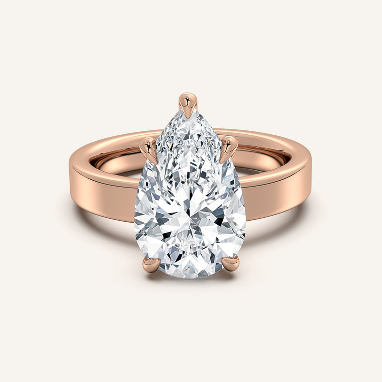 Image for Flat Band Engagement Ring | 18k Rose Gold