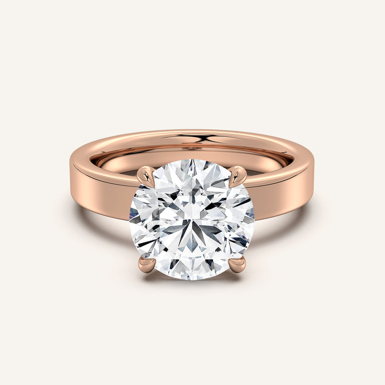 Image for Flat Band Engagement Ring | 14k Rose Gold