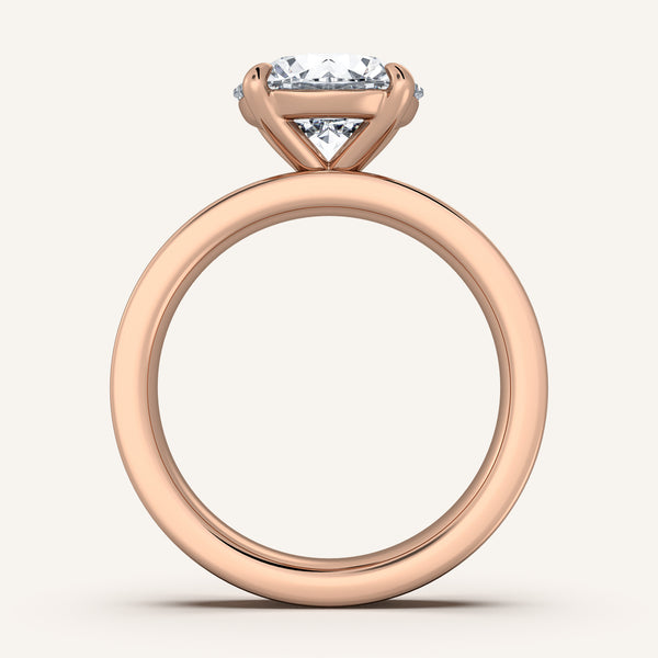 Flat Band Engagement Ring | 18k Rose Gold