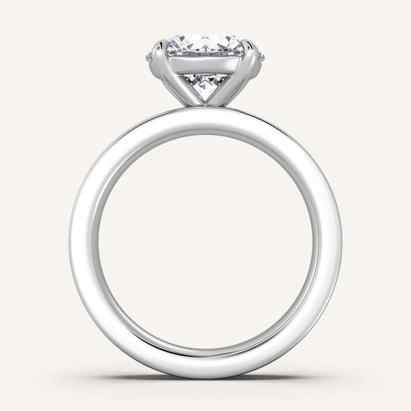 Flat Band Engagement Ring | Platinum